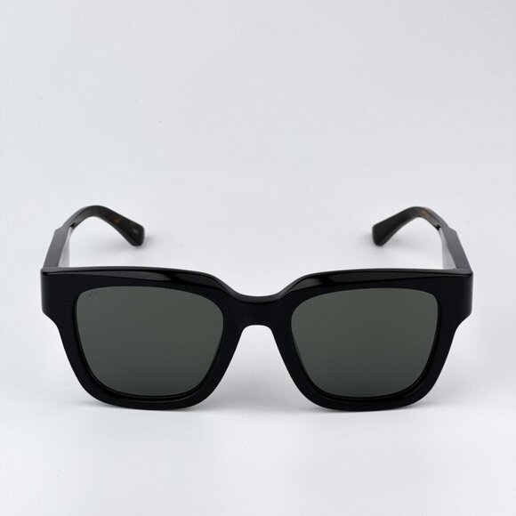 Gucci GG1670SK 001 BRAND NEW Sunglasses Black Havana Grey Unisex Square - Picture 1 of 9